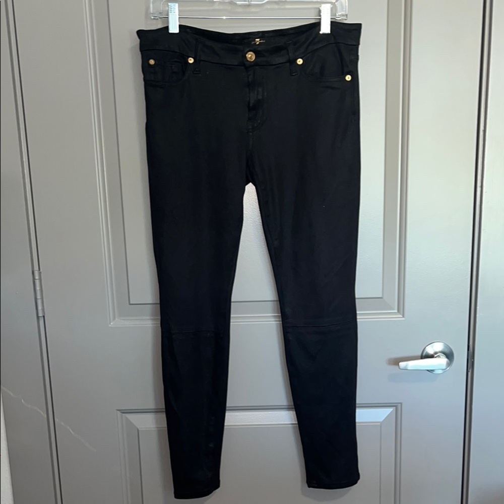 7FAM Black Pants with Gold Details